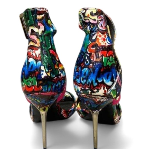 Steve Madden Collab Keyshia Cole KC-TellMe Graffiti Heels - Picture 3 of 8